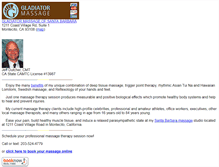 Tablet Screenshot of gladiatormassage.com